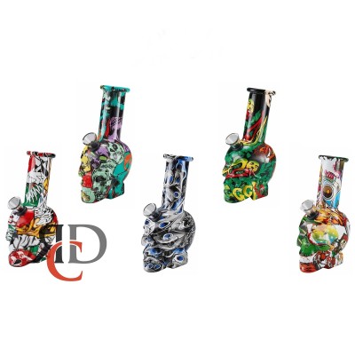 WATER PIPE HIPSTER BEAKER SKULL W/ CHARACTER WP152P 1CT